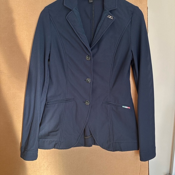 AA Motion Lite Equestrian Show Jacket Navy Blue - Picture 2 of 4